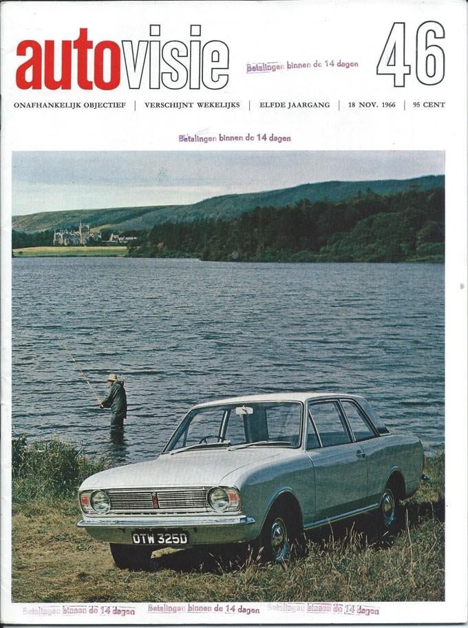 Autovisie 46 1966 : Datsun Cedric - Toyota Corolla - F1 BRM, Ophalen of Verzenden, Gelezen, Algemeen