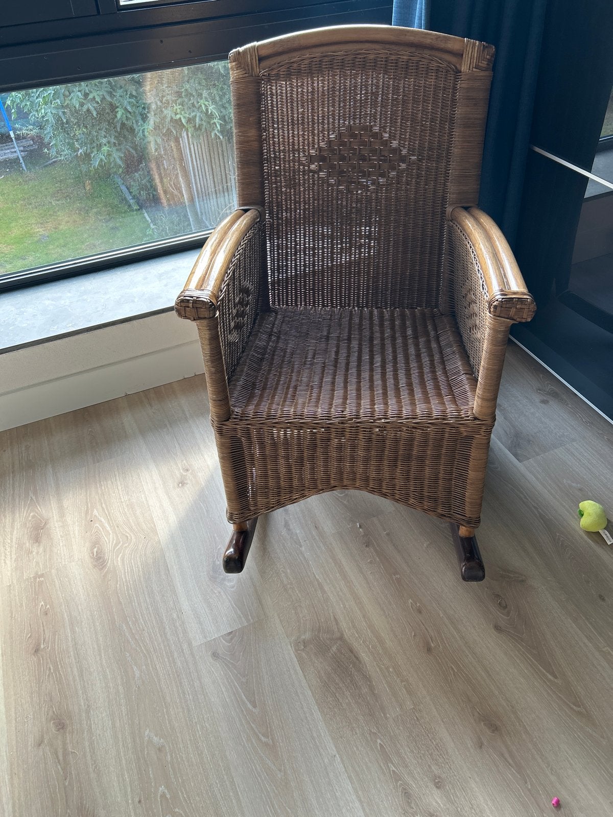 Rotan schommelstoel, Ophalen, Gebruikt, Bruin, Riet of Rotan