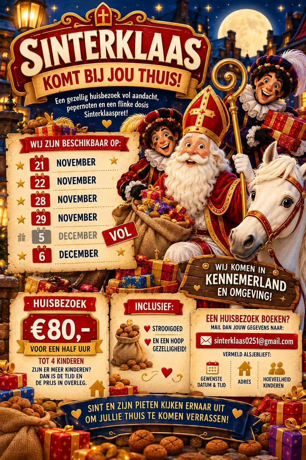 Sinterklaas huisbezoek – Kennemerland & omgeving | Nog plek!, Diversen, Ophalen