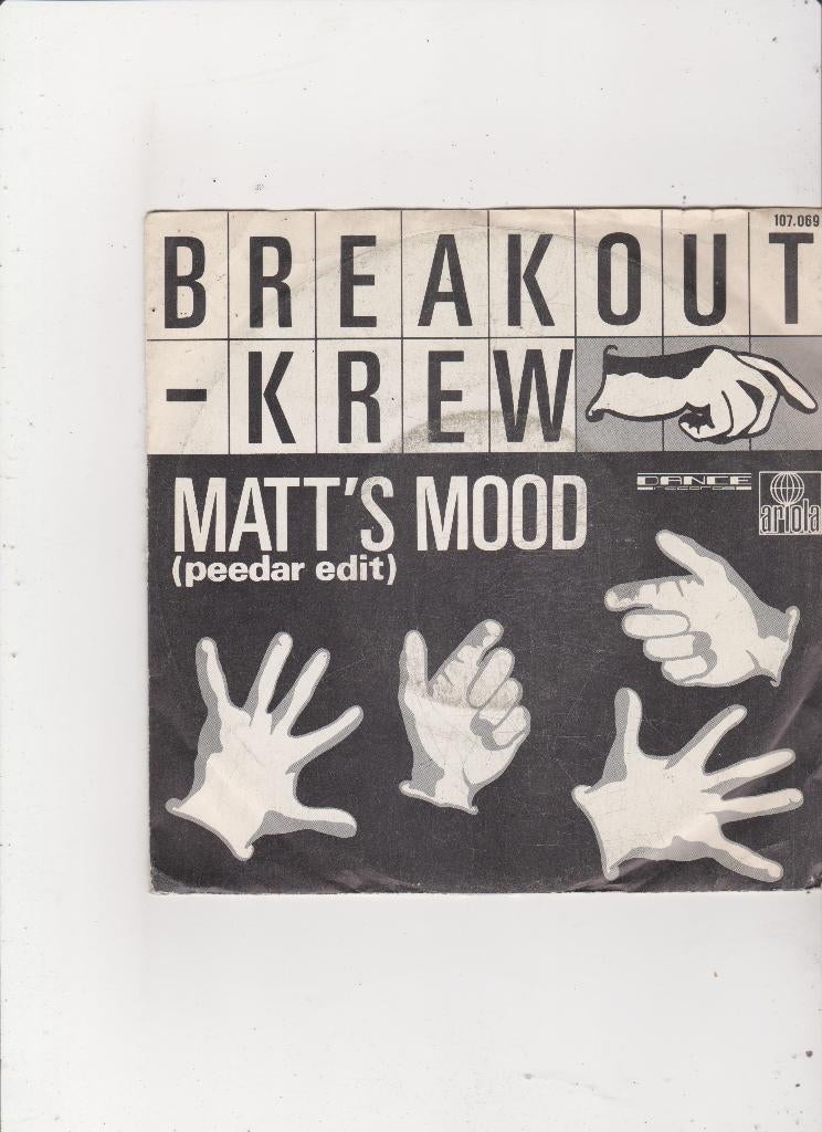 7" Single Breakout-Krew - Matt's mood, Ophalen of Verzenden, Gebruikt, 7 inch, Single