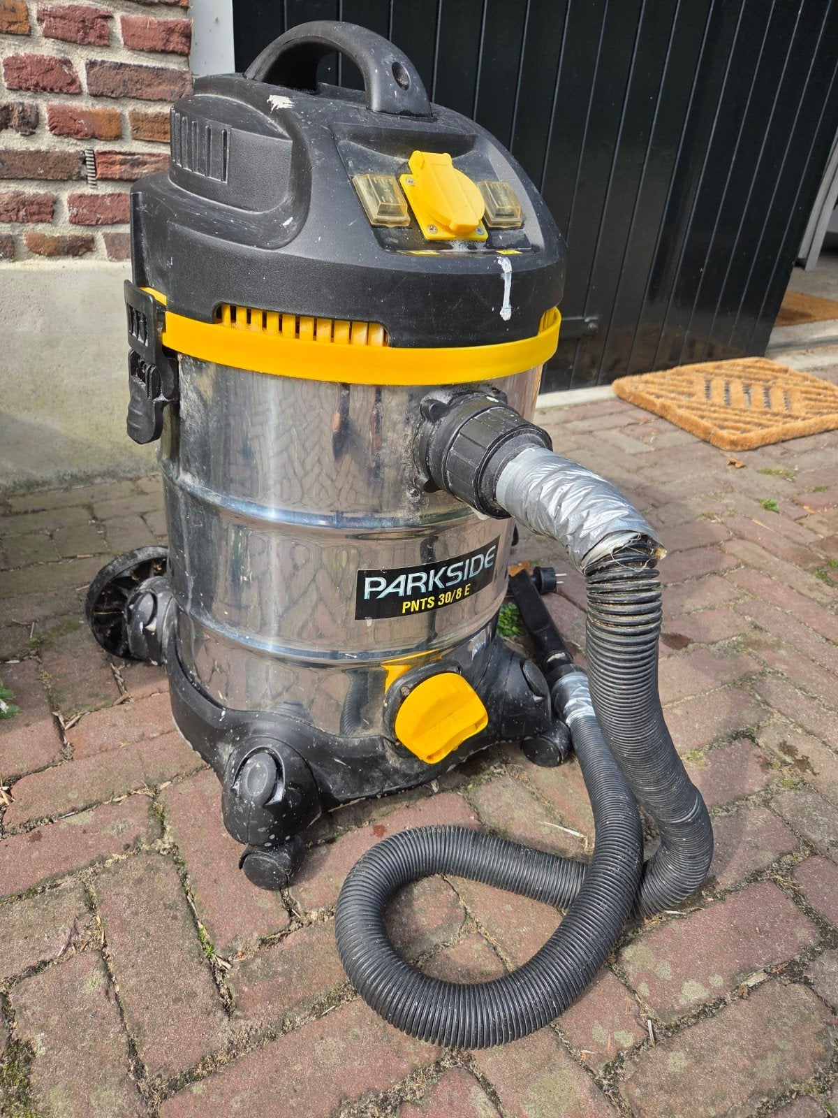 Parkside 1500W bouwstofzuiger - Werkt perfect!, Overige merken, Gebruikt, Ophalen of Verzenden, Industriële stofzuiger