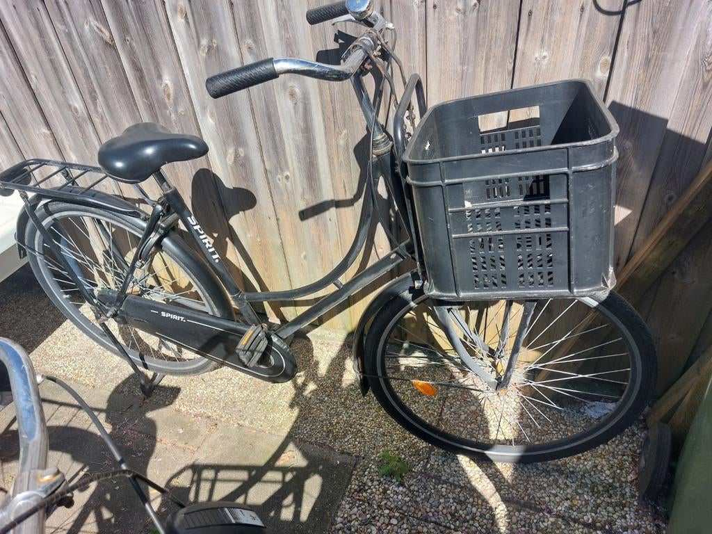 Spirit damesfiets met voordrager en krat, Overige merken, Velgrem, Ophalen of Verzenden, 53 tot 56 cm