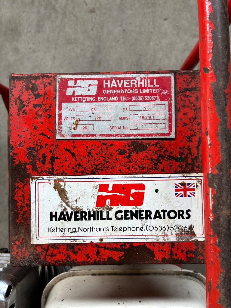 Generator 2kVA , met 2x220 aansluiting., Ophalen, Gebruikt, Overige typen