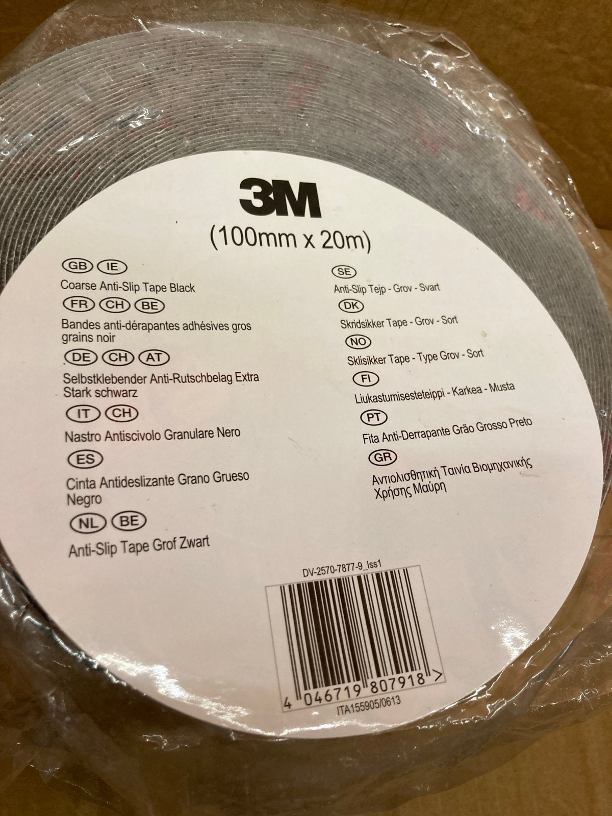 3M Anti-Slip Tape Grof Zwart - 100mm x 20m, Ophalen of Verzenden, Nvt, Nvt, Nvt
