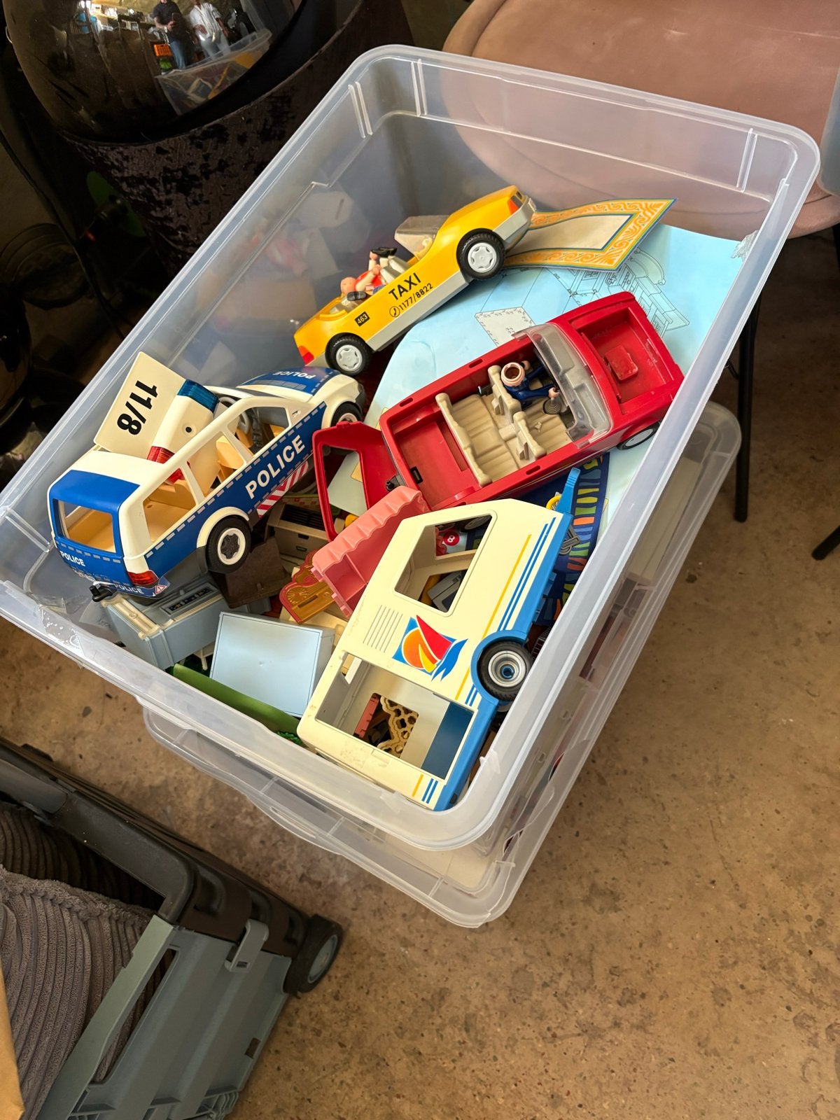 Grote partij Playmobil met auto's en huis onderdelen, Ophalen of Verzenden, Gebruikt, Jongen of Meisje