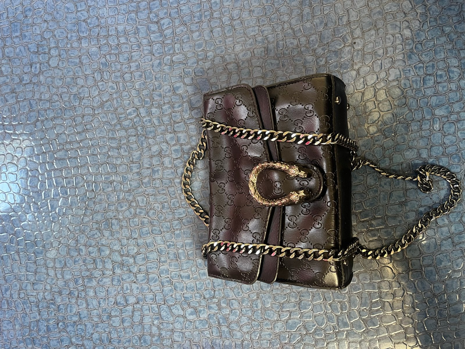 Gucci Dionysus schoudertasje in bruin leer, Ophalen of Verzenden, Gebruikt, Bruin, Schoudertasje