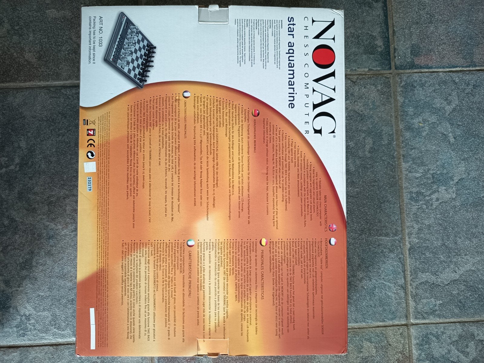 Novag Star Aquamarine Schaakcomputer - Nieuwstaat, Hobby en Vrije tijd, Ophalen, Minder dan 500 stukjes, Zo goed als nieuw, Schaken