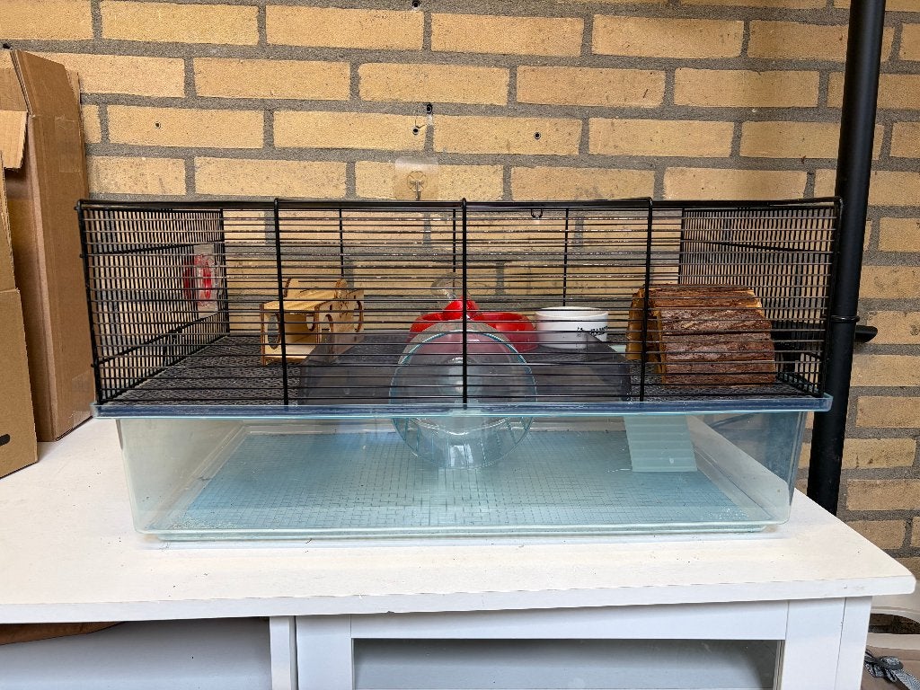 Ferplast Hamsterkooi Favola - Zwart - 60 x 36,5 x 30 cm, Dieren en Toebehoren, Knaagdieren en Konijnen | Hokken en Kooien, Kooi