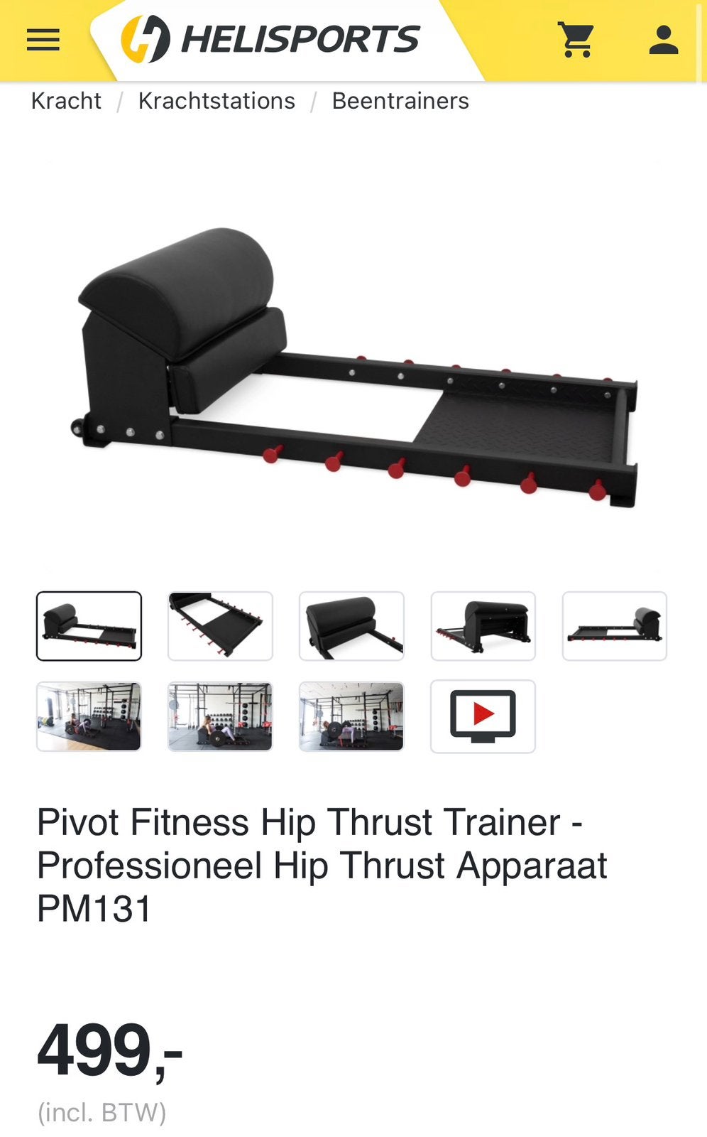 Pivot hipthrust hip thrust proffesioneel, Ophalen, Zo goed als nieuw, Krachtstation