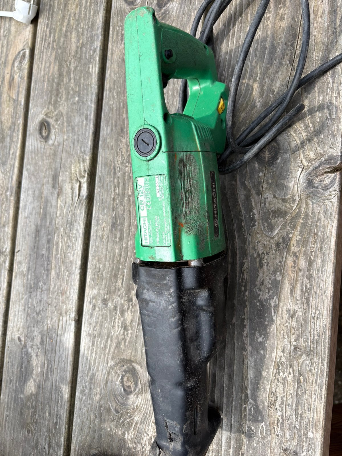 Hitachi reciprozaag cr12v, Ophalen of Verzenden, Zo goed als nieuw, 700 tot 1000 watt, Haakse handslijpmachine