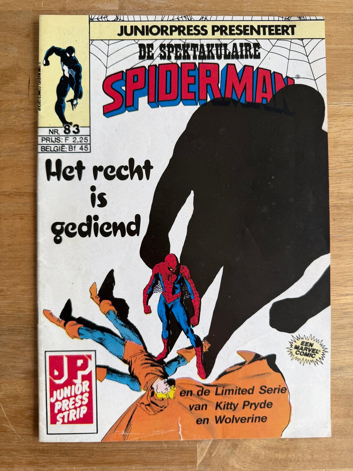 Juniorpress 86-44, De Spektakulaire Spiderman 83 (1986), Gelezen, Chris Claremont, Eén stripboek, Ophalen of Verzenden