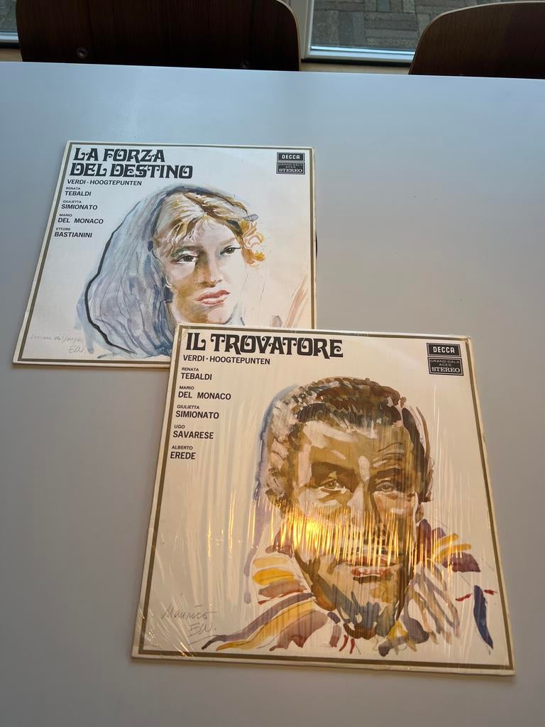 Verdi Opera Hoogtepunten LP's: La Forza del Destino & Il Tro, Opera of Operette, Ophalen of Verzenden, Zo goed als nieuw, Romantiek