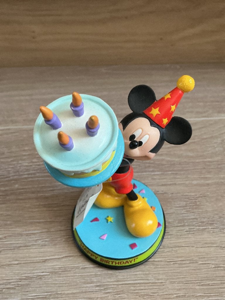 Mickey Mouse beeldje happy birthday, Verzamelen, Beelden en Beeldjes, Ophalen, Nieuw, Overige typen
