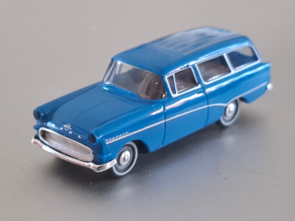 1:87 Opel P1 Caravan blauw Brekina € 7,5, Verzenden, Zo goed als nieuw, Auto, Brekina