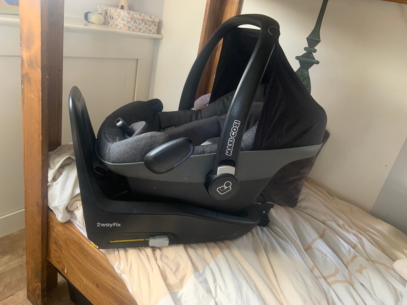 Maxi cosi Pebble plus met 2way fix, Ophalen, Gebruikt, Isofix, 0 t/m 13 kg