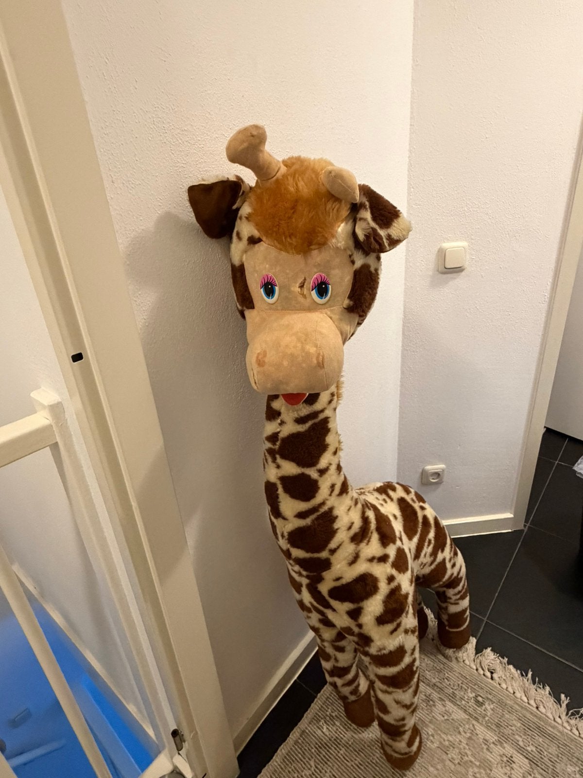XXL staande giraffe knuffel – 130 cm, Ophalen, Gebruikt, Giraf, Groot (groter dan 80 cm)