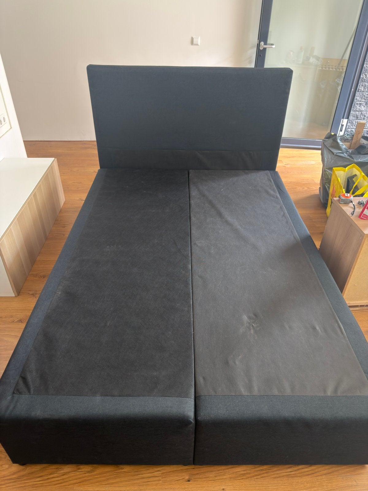 Boxspring 140x200, Ophalen, Tweepersoons, 140 cm, Zo goed als nieuw