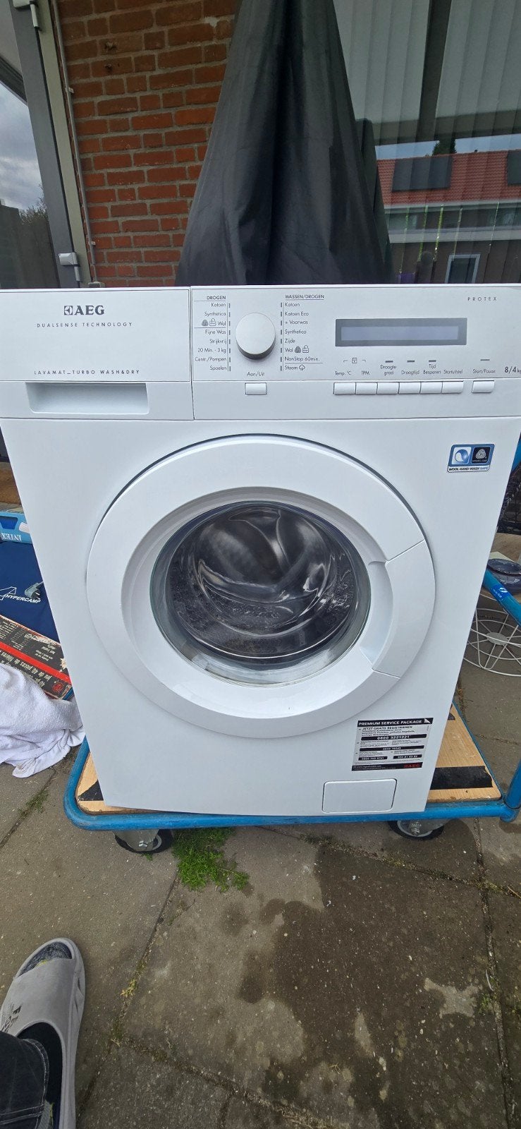 AEG Lavamat Turbo Wash&Dry Wasmachine - 8/4kg, Ophalen, 1200 tot 1600 toeren, Gebruikt, 8 tot 10 kg