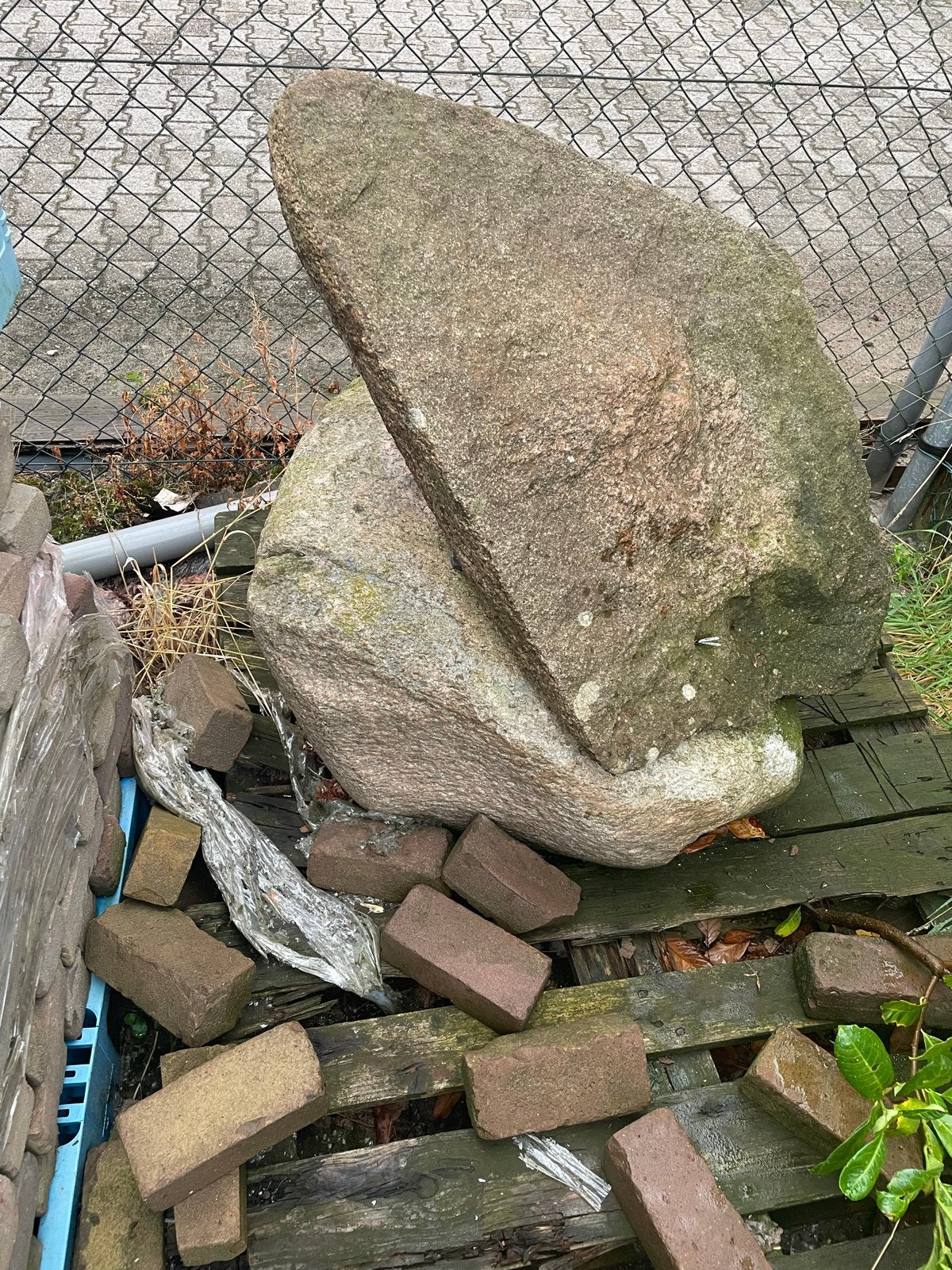 2 Grote Veldkeien voor Tuin of Decoratie, Tuin en Terras, Ophalen, Gebruikt, Graniet, Kei