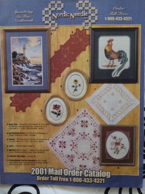 borduur catalogus Nordic Needle 2001, Ophalen of Verzenden, Zo goed als nieuw, Handborduren, Overige typen