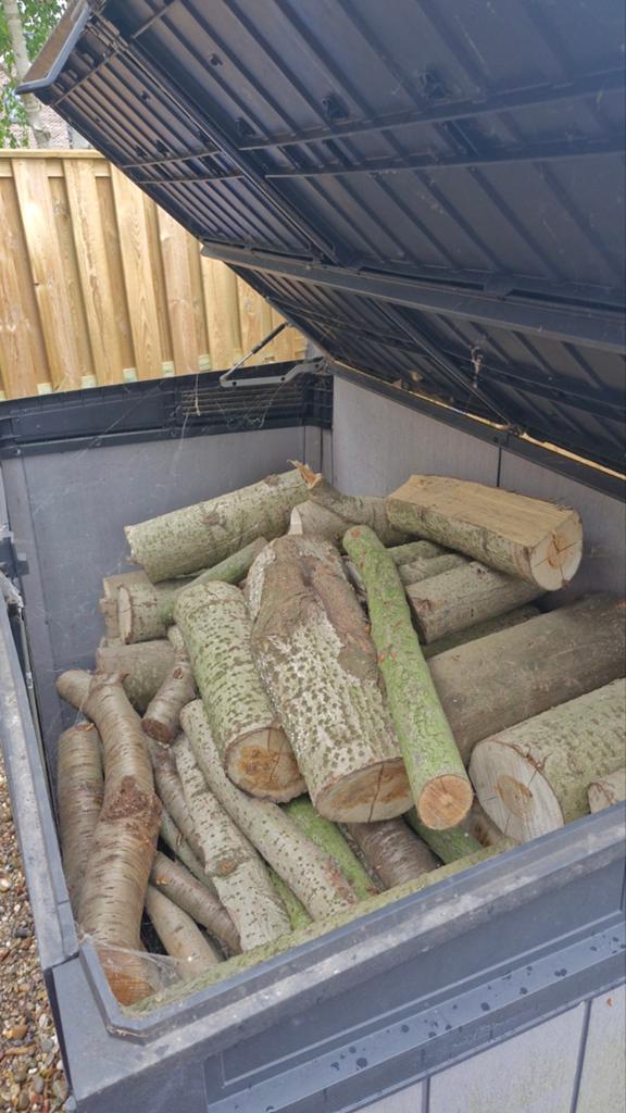 Haardhout (1,5-2 kuub) met evt gratis Keter Grande Store, Tuin en Terras, Minder dan 3 m³, Ophalen