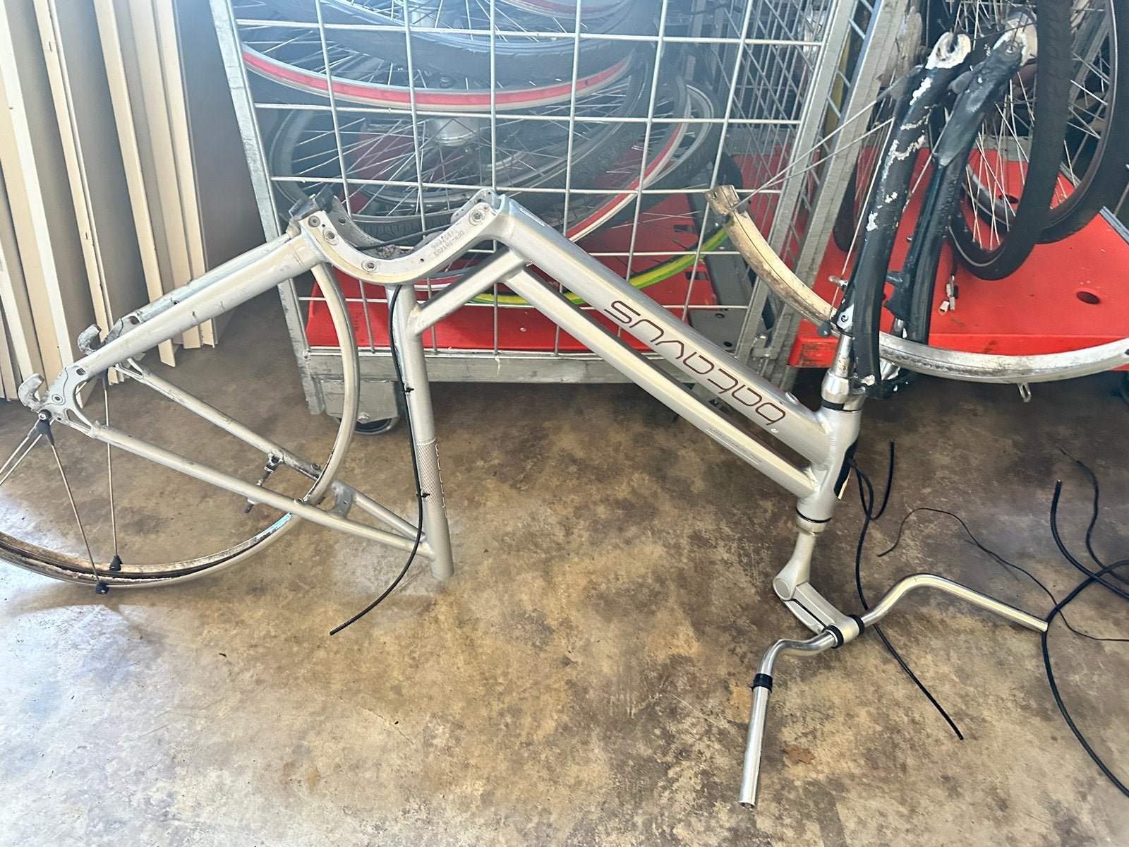 Batavus fietsframe met voorvork en stuur, Frame, Gebruikt, Ophalen of Verzenden, Aluminium