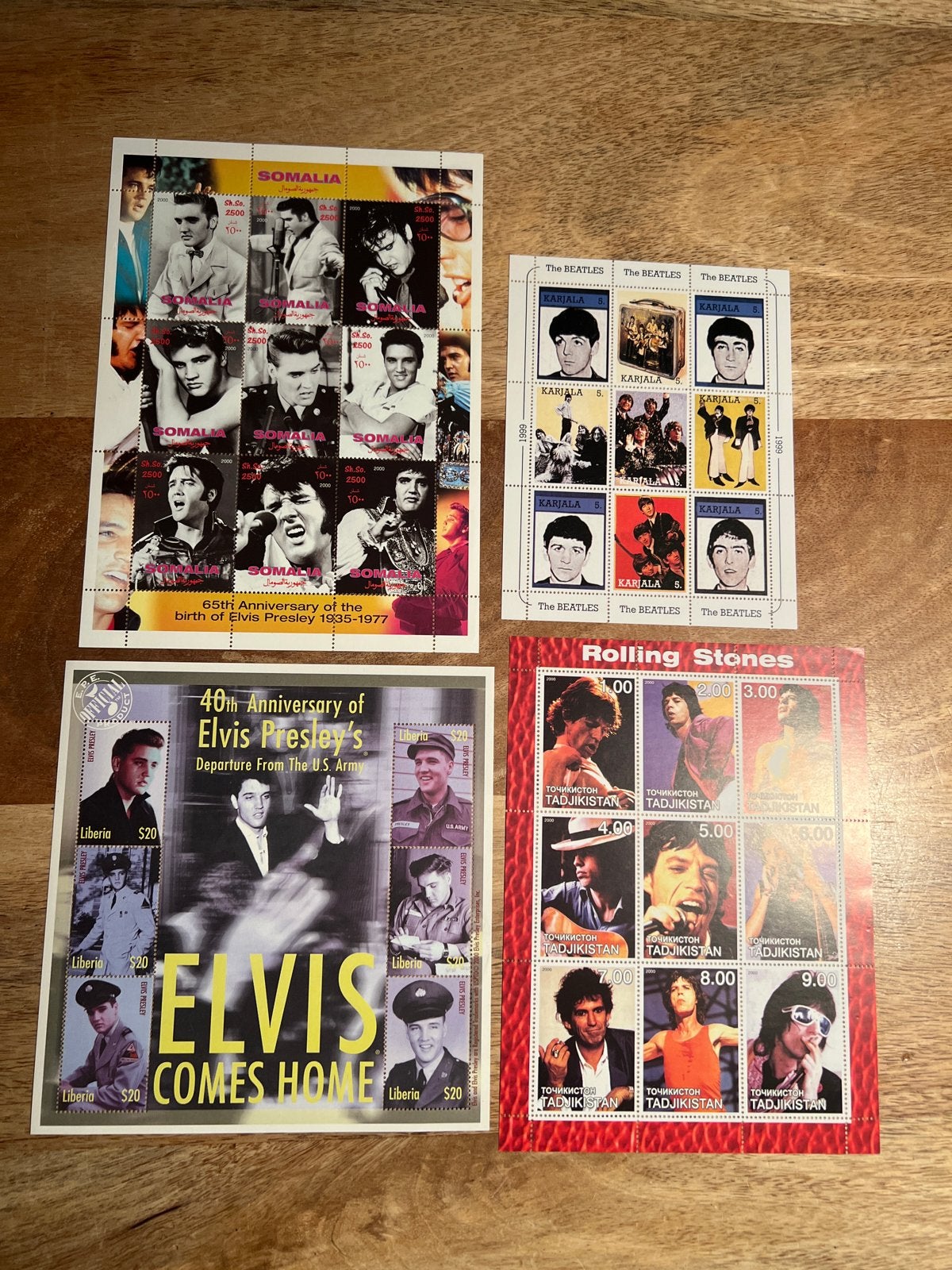Muzieklegendes Postzegelcollectie: Elvis, Beatles, Rolling S, Postzegels en Munten, Ophalen of Verzenden, Postfris, Overige thema's