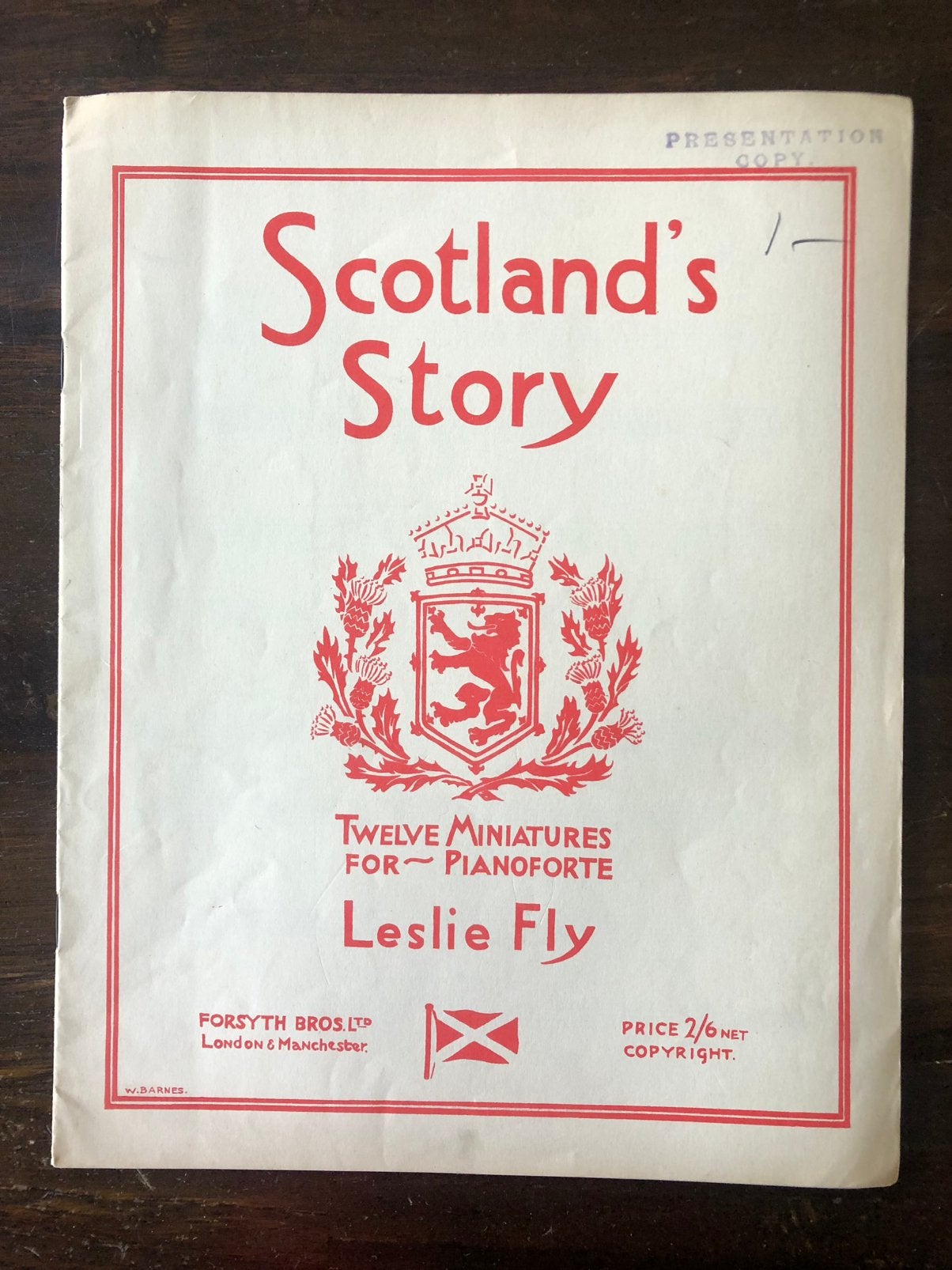 Bladmuziek voor piano Schotland’s Story van Leslie Fly, Muziek en Instrumenten, Bladmuziek, Klassiek, Ophalen of Verzenden, Zo goed als nieuw