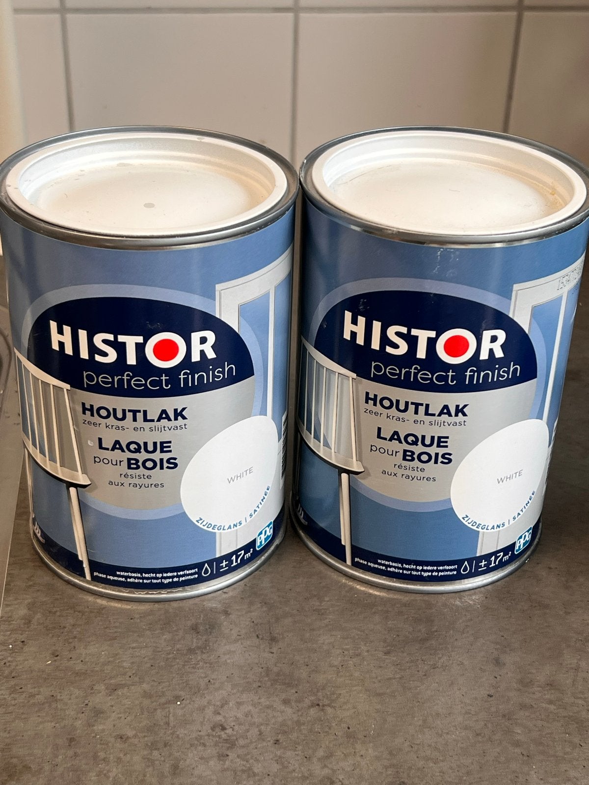 Verf en Lak: Histor Perfect Finish & Flexa EasyCare, 5 tot 10 liter, Wit, Nieuw, Ophalen of Verzenden