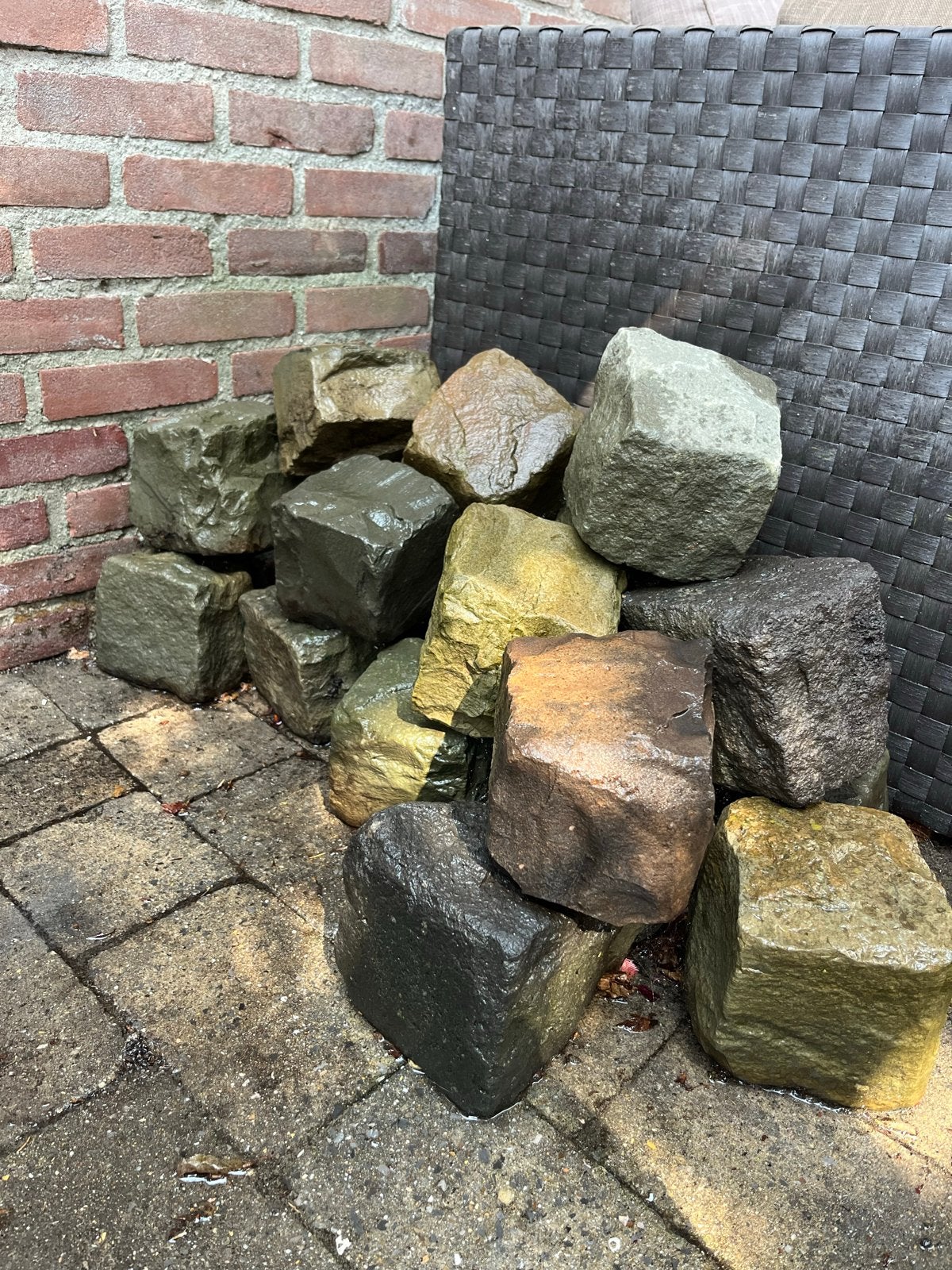 Decoratieve rotsblokken voor tuin of vijver, Tuin en Terras, Ophalen, Overige materialen, Gebruikt, Kei