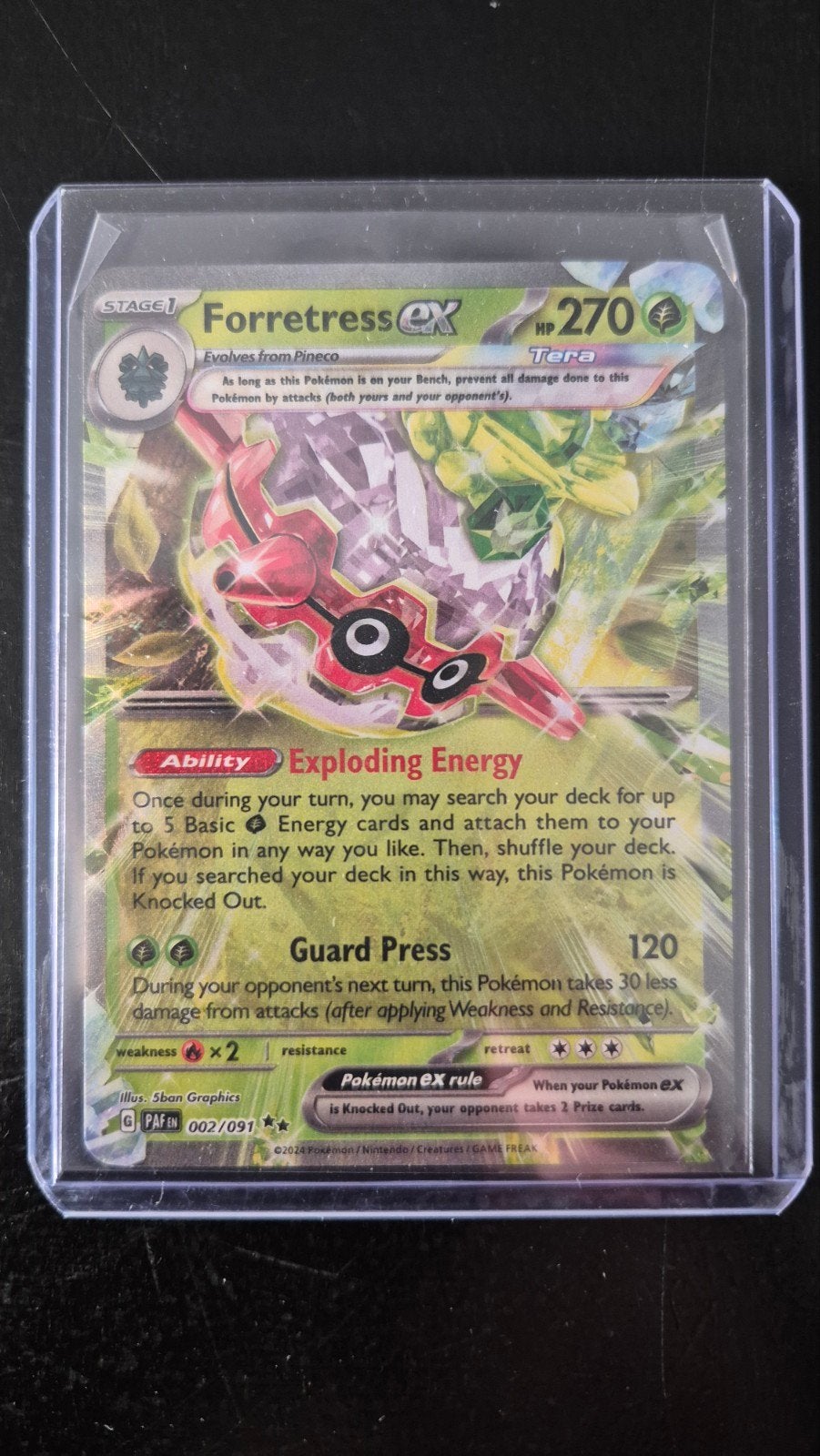 Forretress ex 002/091 Tera Pokémon kaart, Ophalen of Verzenden