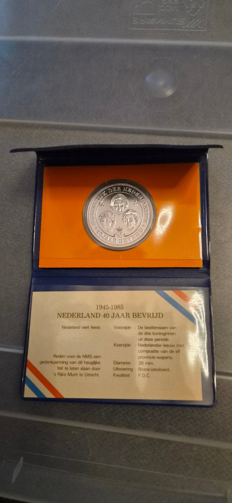 Gedenkpenning 40 Jaar Bevrijding 1945-1985, Ophalen of Verzenden, Koningin Beatrix, Overige waardes, Losse munt