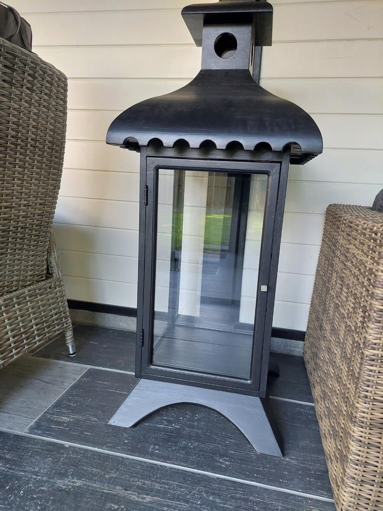 Landelijke lantaarn / groot windlicht / kandelaar, Ophalen, Netvoeding, Staande lamp
