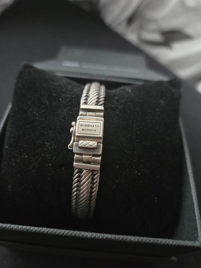 Buddha to Buddha  Armband - Edwin - XS - Zilver - Maat E, Sieraden, Tassen en Uiterlijk, Ophalen, Zilver, Staal, Overige merken