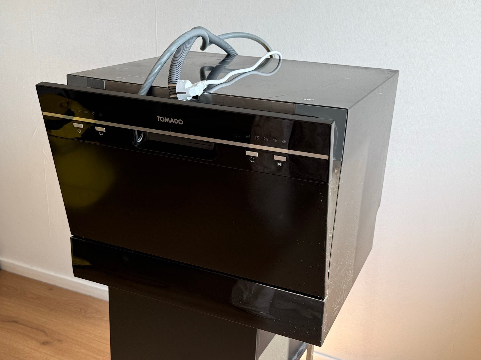 Compacte Tomado Tafelmodel Vaatwasser - Zwart, Witgoed en Apparatuur, Vaatwasmachines, Minder dan 10 liter, Ophalen of Verzenden