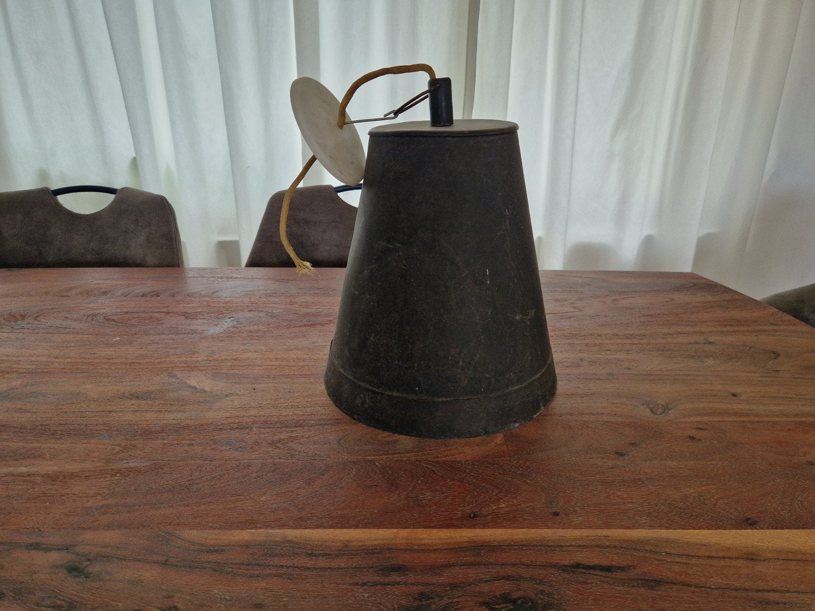 Robuuste metalen lamp, Ophalen of Verzenden