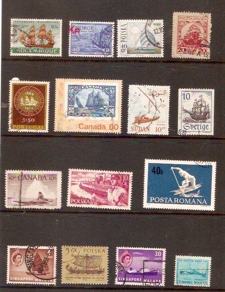 Kavel motief scheepvaart, Ophalen of Verzenden, Gestempeld, Overige thema's