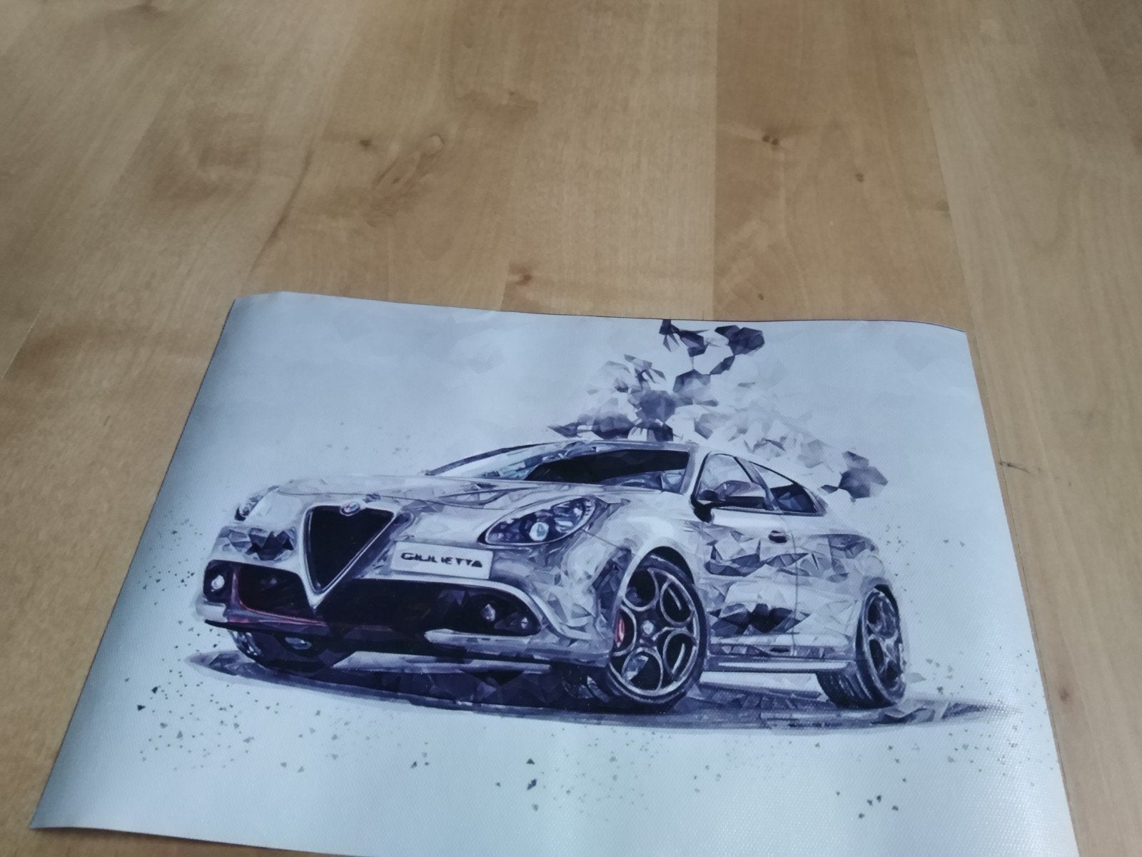 Canvas poster alfa Romeo Giulietta, Ophalen of Verzenden, Nieuw, Minder dan 50 cm, Foto of Poster