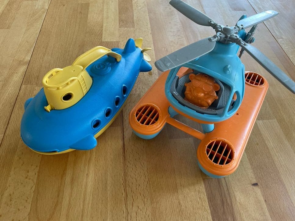 Green Toys Duikboot en Watervliegtuig Speelgoed, Ophalen of Verzenden, Zo goed als nieuw, Jongen of Meisje