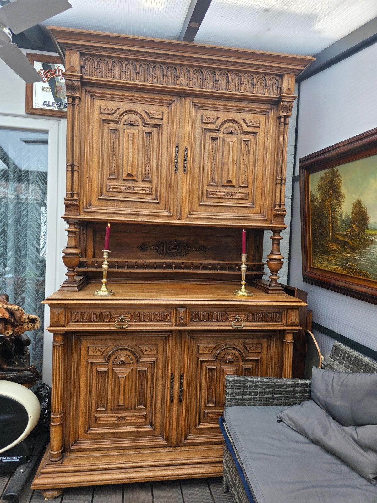 Gründerzeit 1880  Eiken Dressoir / Buffetkast, Antiek en Kunst, Antiek | Meubels | Kasten, Ophalen