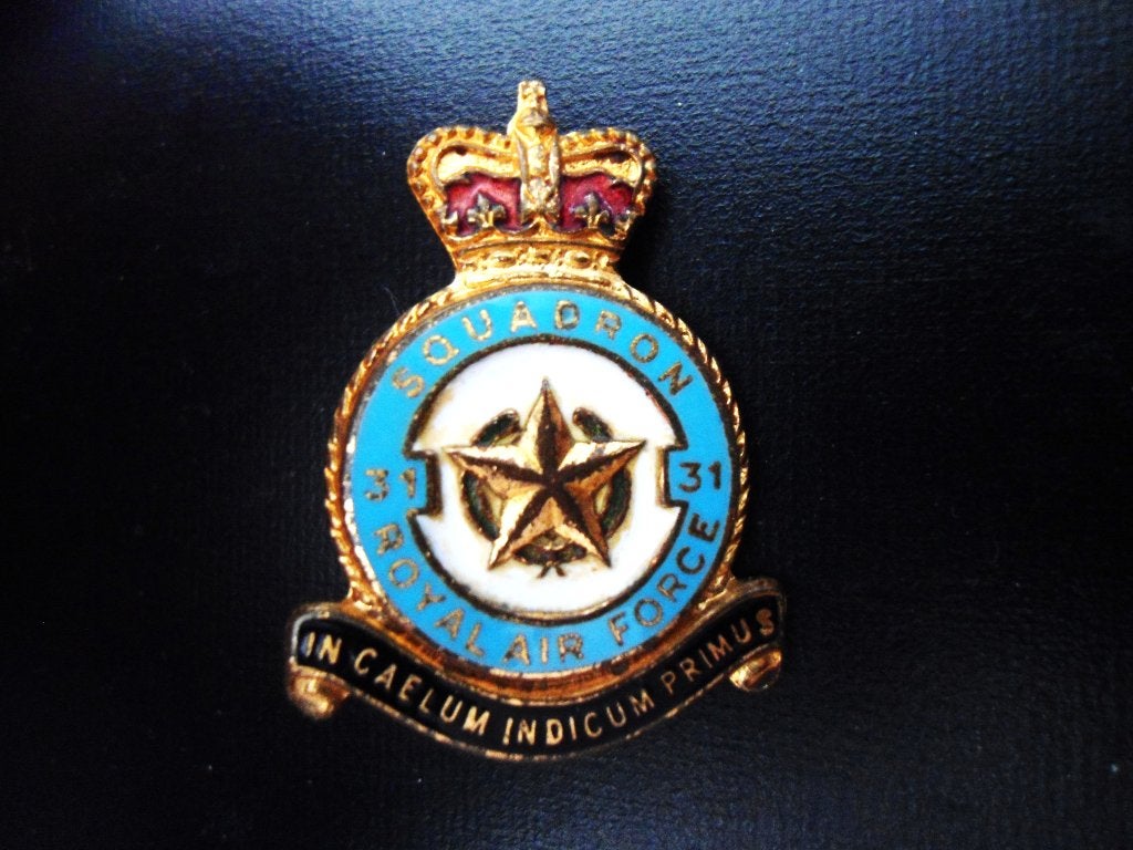 nr 31 squadron Goldstars, Ophalen, Luchtmacht, Engeland, Embleem of Badge