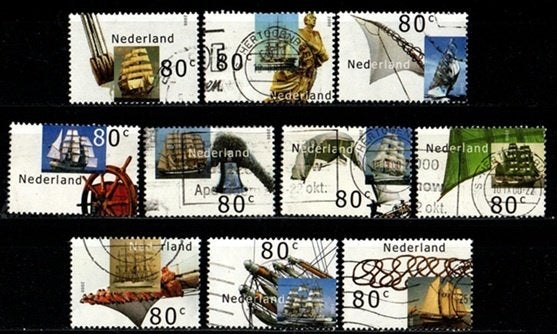 Nederland nr. 1909-1918 Sail 2000 Amsterdam gestempeld, Verzenden, Na 1940, Gestempeld