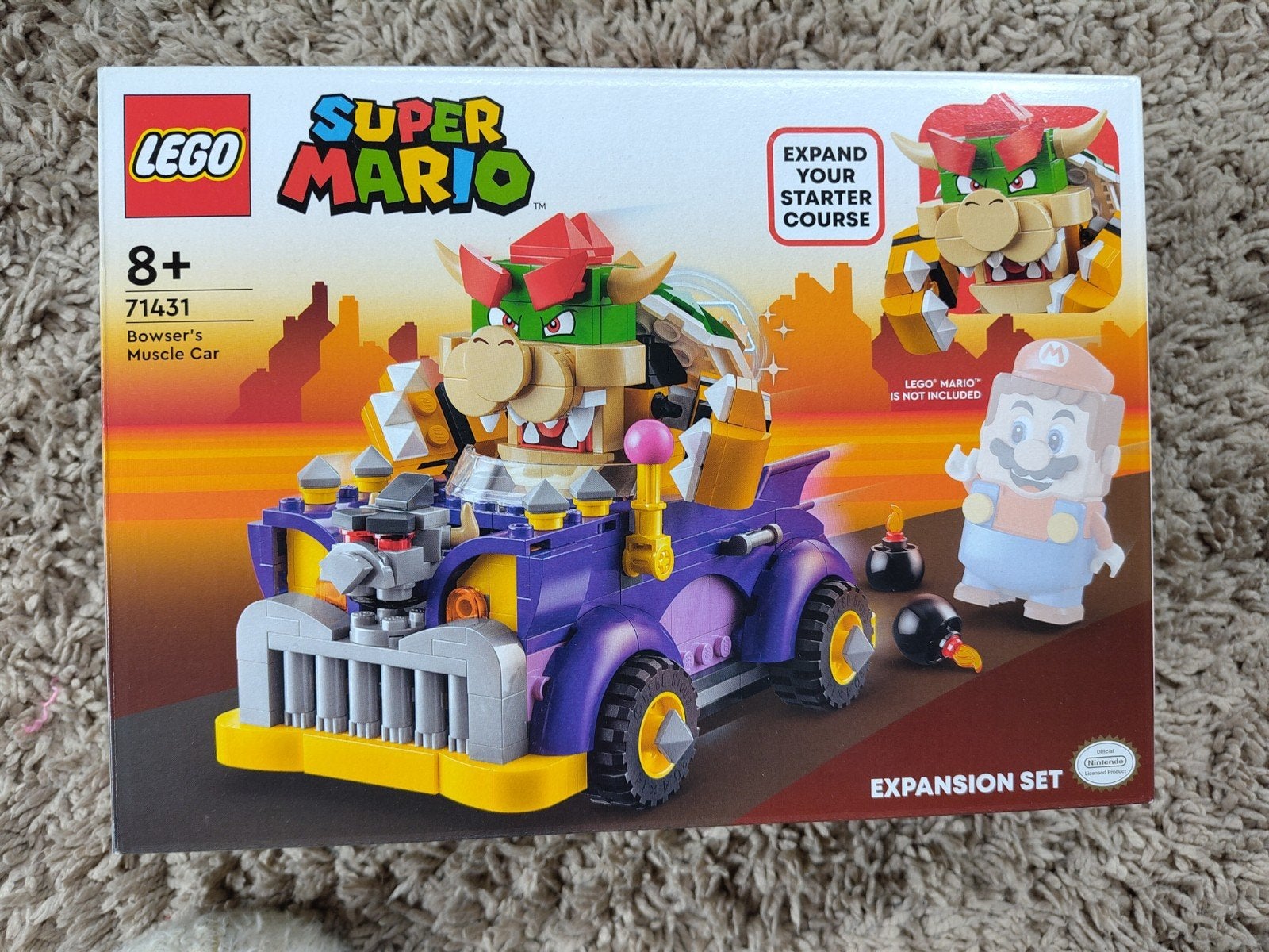 Super Mario lego 71431 bowser's muscle car, Ophalen of Verzenden, Zo goed als nieuw