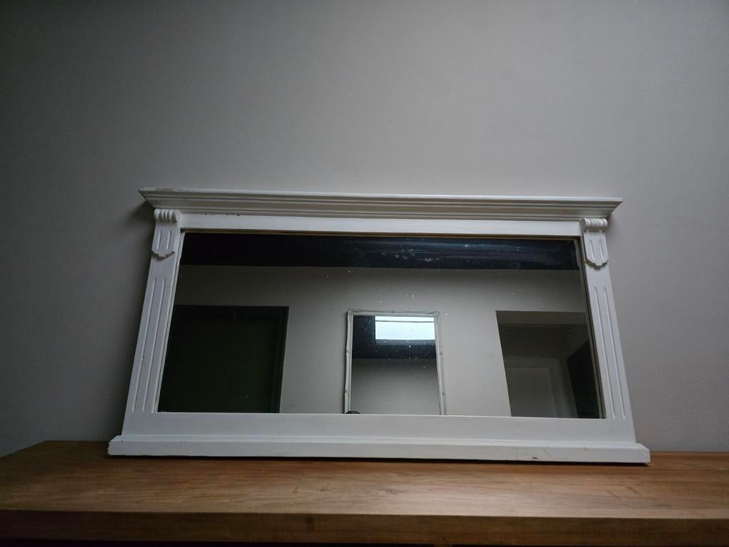 Decoratieve spiegel met sierlijke lijst, Ophalen, Rechthoekig, 100 tot 150 cm, Minder dan 100 cm