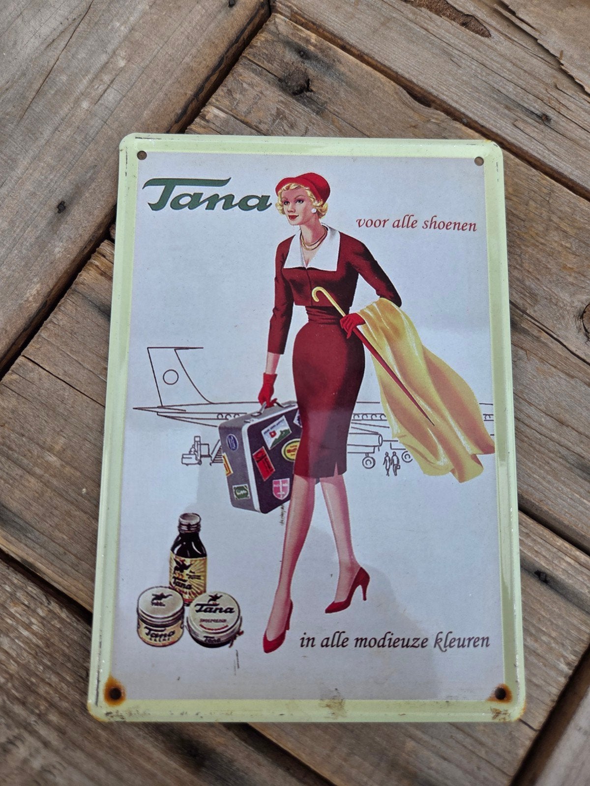 Reclamebord Tana voor alle schoenen, Ophalen of Verzenden, Gebruikt, Reclamebord