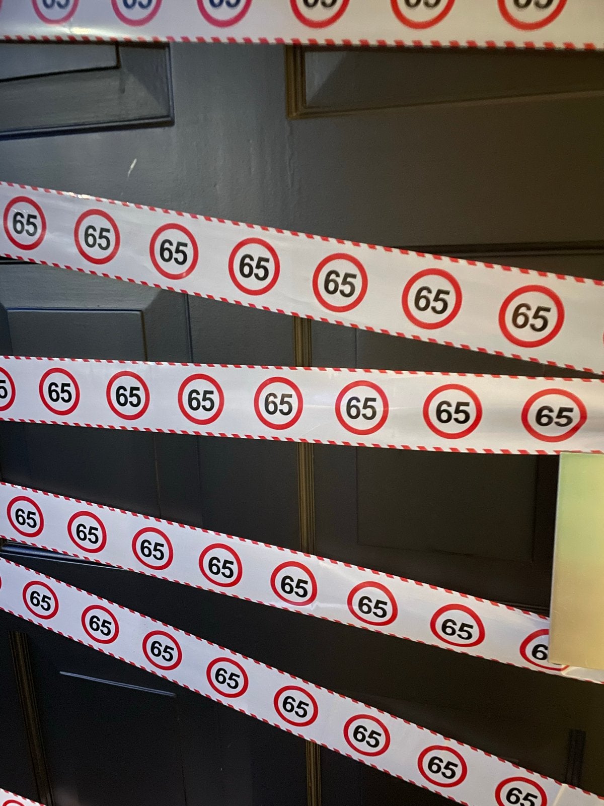 Markeerlint/slinger 65 jaar - 15 meter, Ophalen of Verzenden, Nieuw, Versiering, Verjaardag