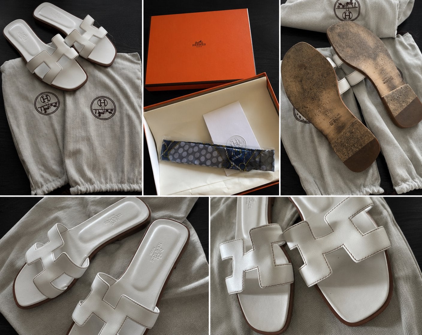Hermés Oran leather mules, Diversen, Ophalen of Verzenden, Zo goed als nieuw