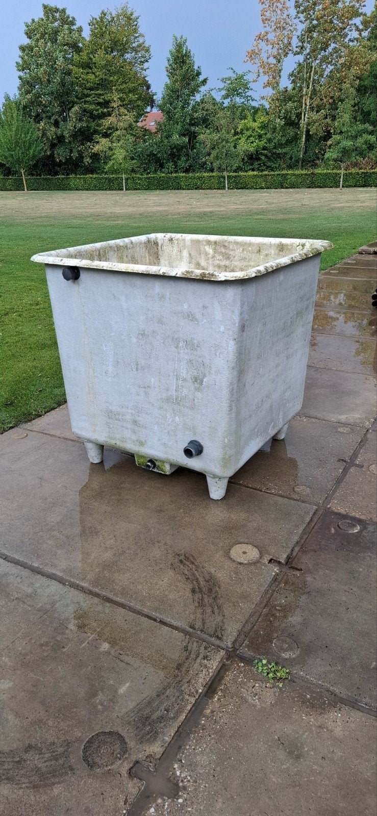 polyester bak 1 kuub, Tuin en Terras, Ophalen, Gebruikt