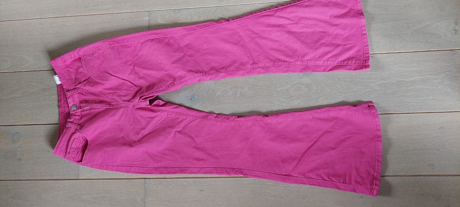 Roze flared broek maat 38, Maat 38/40 (M), Ophalen of Verzenden, Roze, Lang
