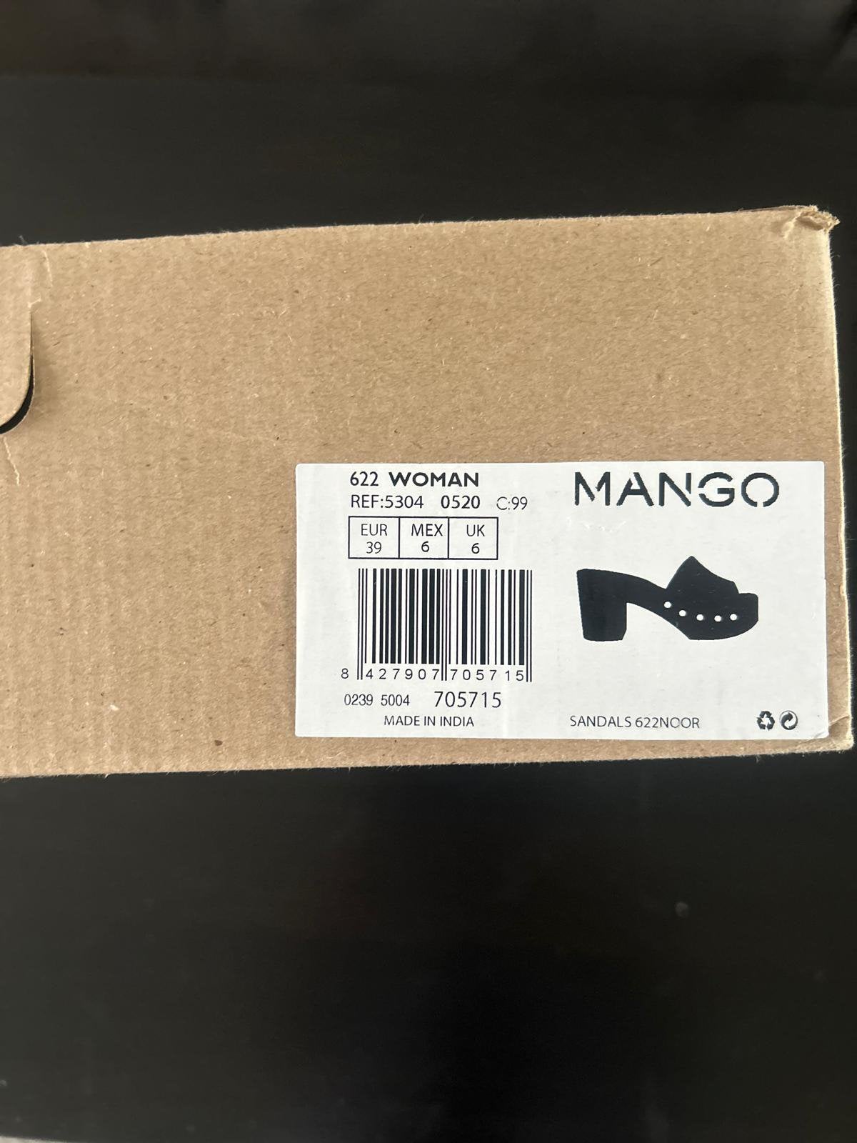 Mango Zwarte Plateau Sandalen Maat 39, Ophalen of Verzenden, Zo goed als nieuw, Zwart, Sandalen of Muiltjes
